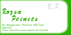 rozsa peinits business card